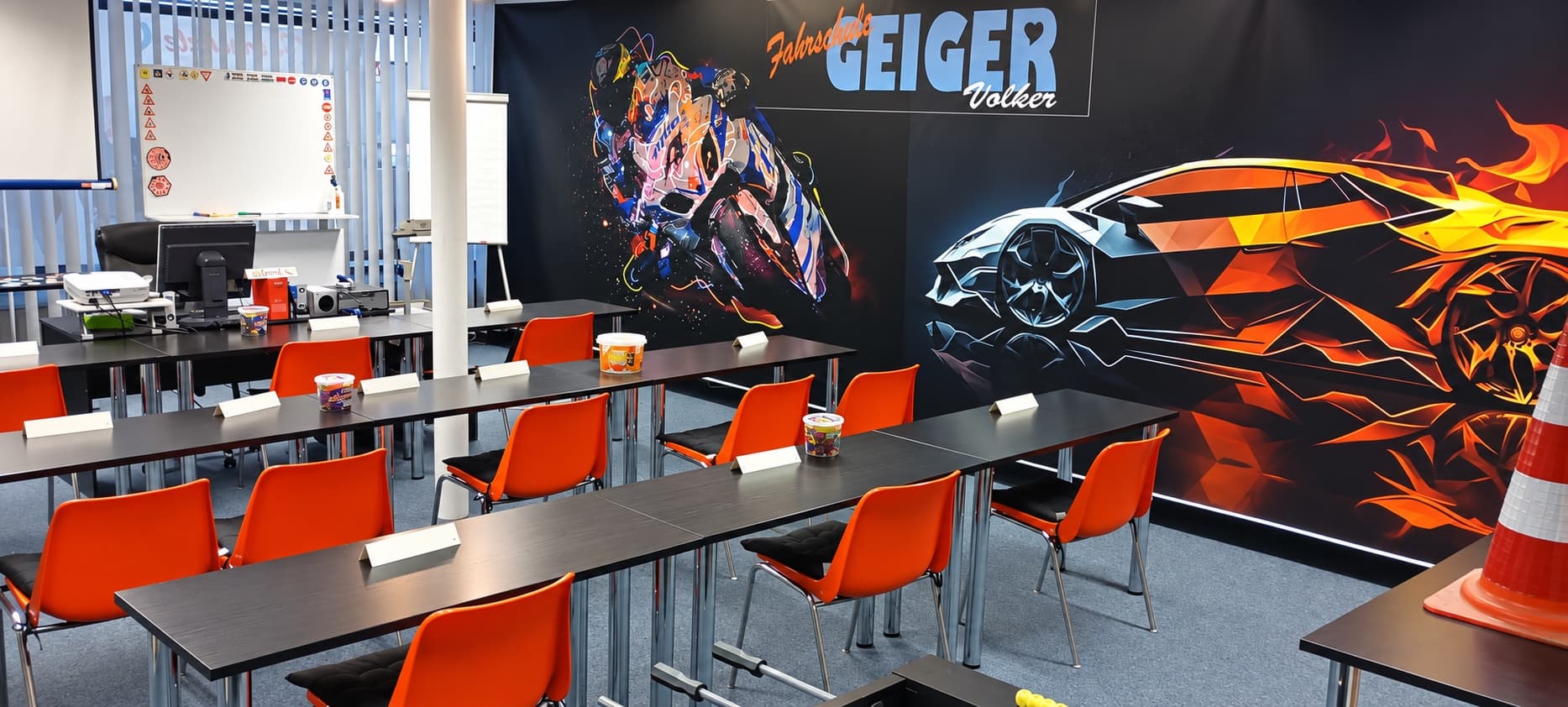 Unterrichtsraum der Fahrschule Geiger in Wehingen